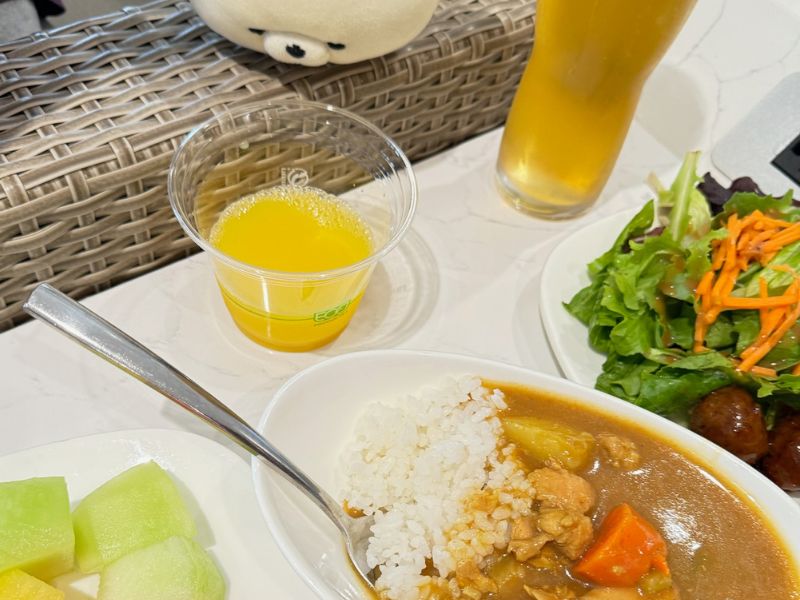 ANAホノルルラウンジのご飯